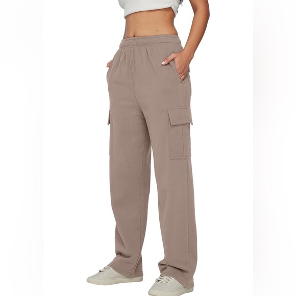 Women's Taupe Cargo Pants - Picture 2 of 11